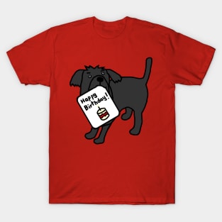 Cute Puppy Dog says Happy Birthday T-Shirt